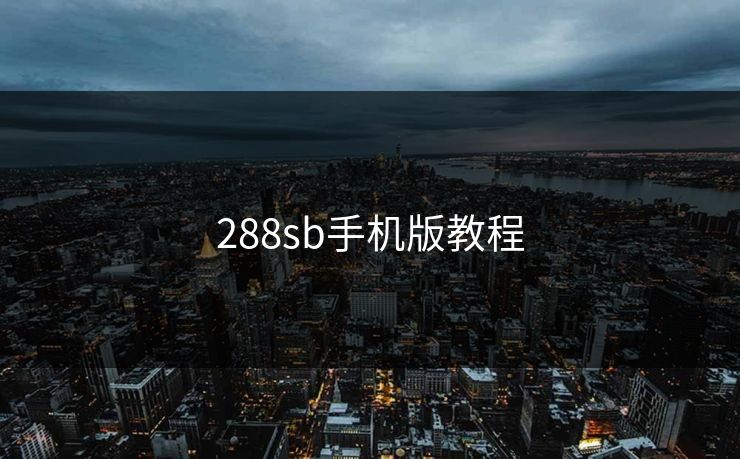 288sb手机版教程